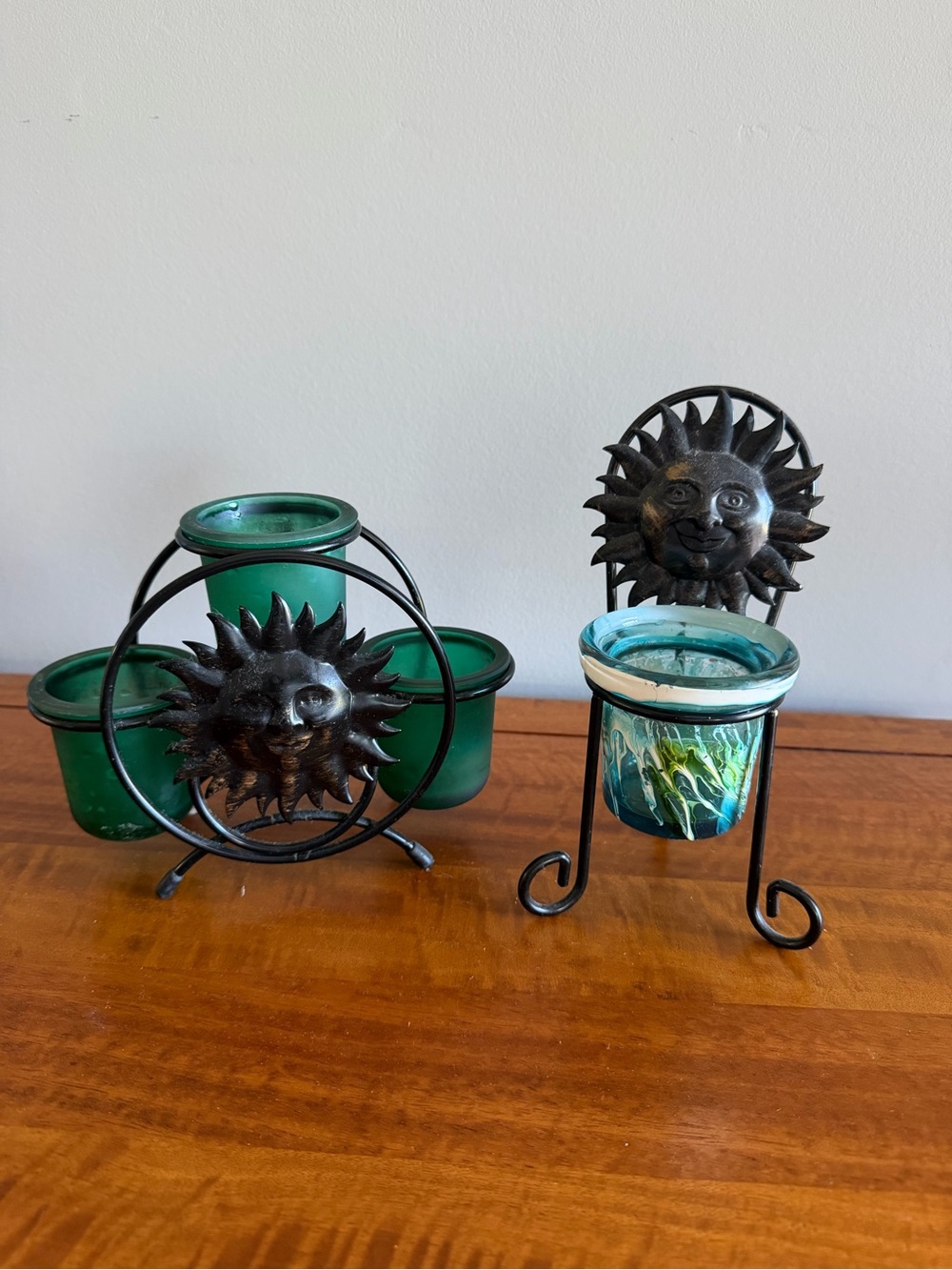 Celestial Sun Candle Holders set